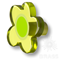 698VEX Ручка-кнопка детская коллекция, выполненная в форме цветка с пятью лепестками, цвет зеленый